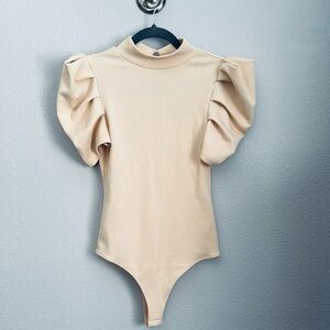 TCEC Cream Puff Sleeve Bodysuit